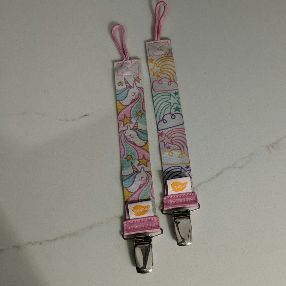 Baby girl pacifier clips